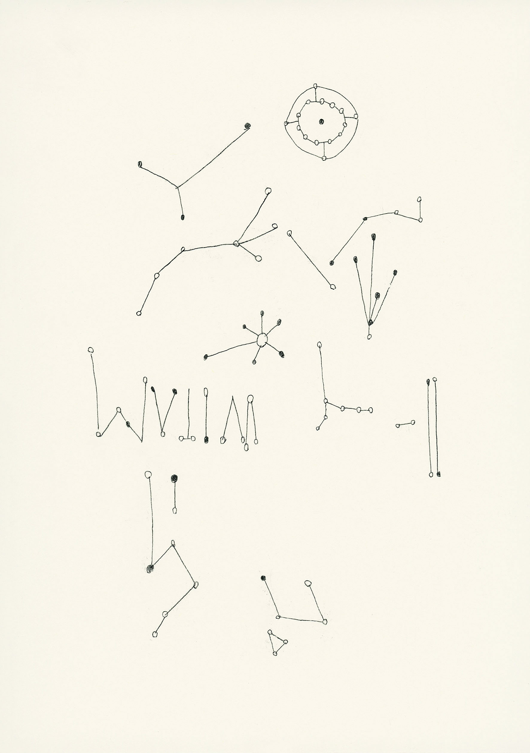 Sarah Fischer, Polnisches Alphabet. 2019, Zeichnung, Kohle auf Papier, 21x29,7 cm